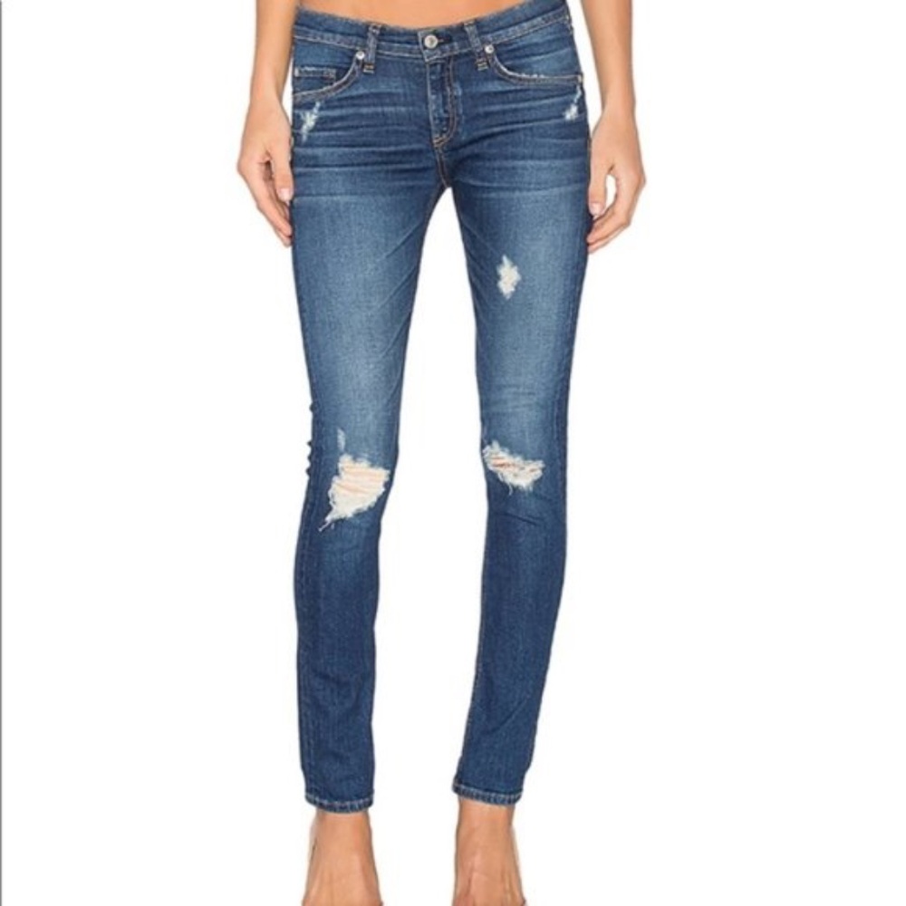 Rag & Bone Distressed Ankle Skinny Jeans